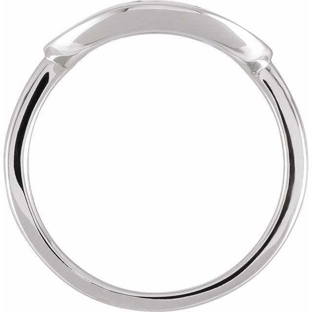 14K White 1/8 CTW Natural Diamond Initial B Ring