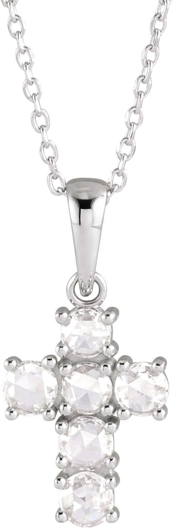 Rose-Cut Cross Necklace or Pendant