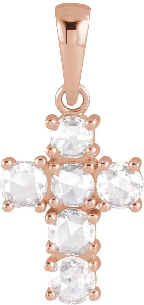 Rose-Cut Cross Necklace or Pendant