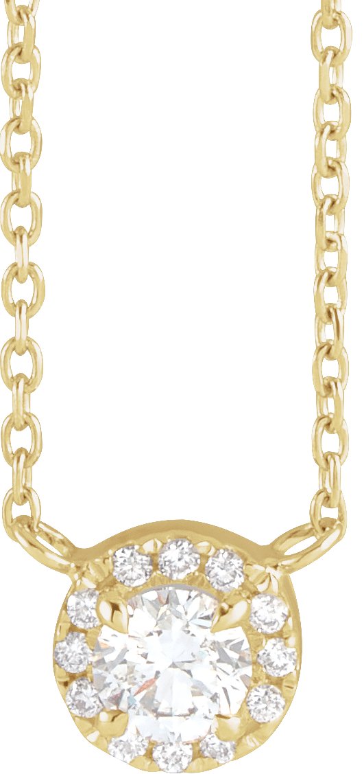 14K Yellow 1/3 CTW Natural Diamond 16" Necklace