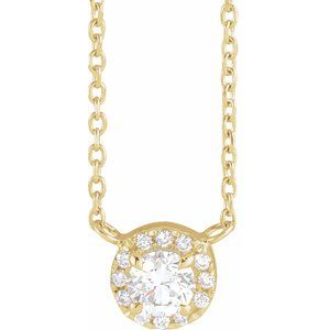 14K Yellow 1/3 CTW Natural Diamond 16" Necklace