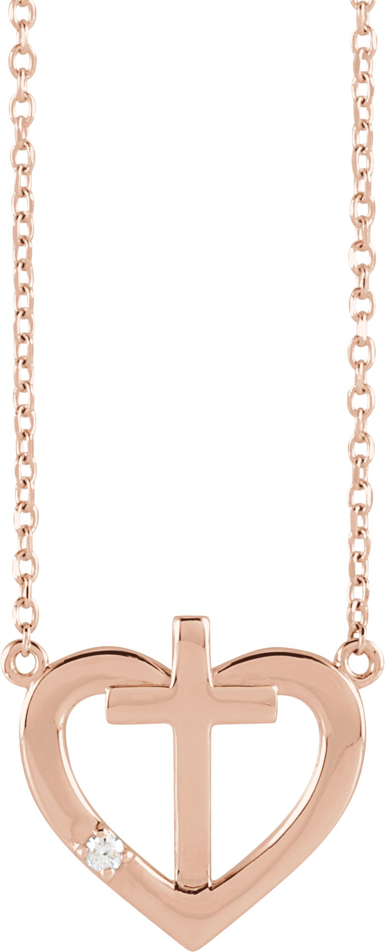 Heart & Cross Necklace or Center