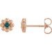 14K Rose Natural Alexandrite Petite Flower Beaded Earrings