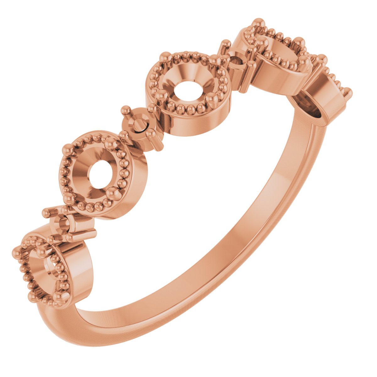 Milgrain Accented Five-Stone Anniversary Band