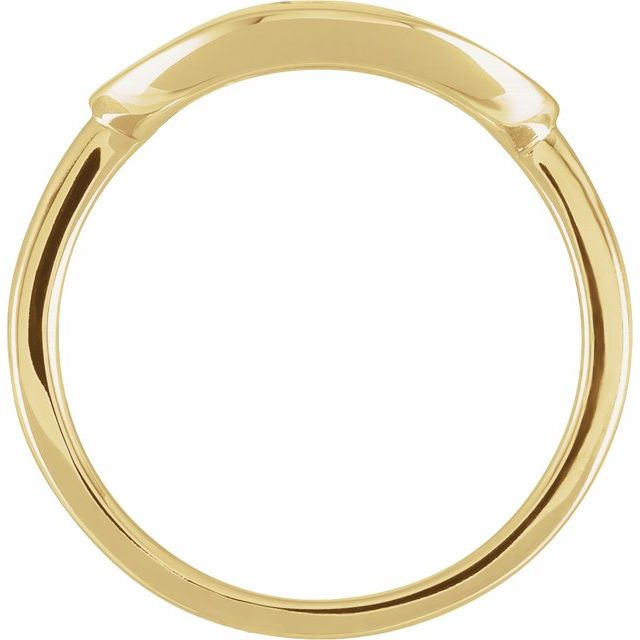14K Yellow Initial B 1/8 CTW Diamond Ring