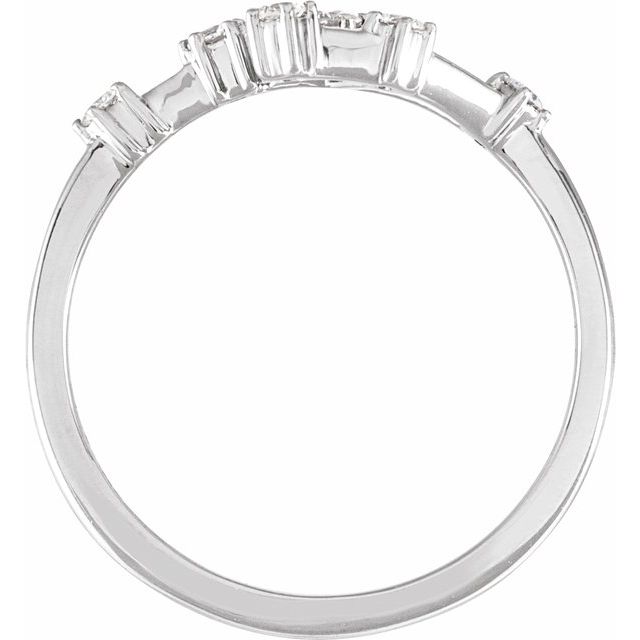14K White 1/6 CTW Natural Diamond Libra Constellation Ring