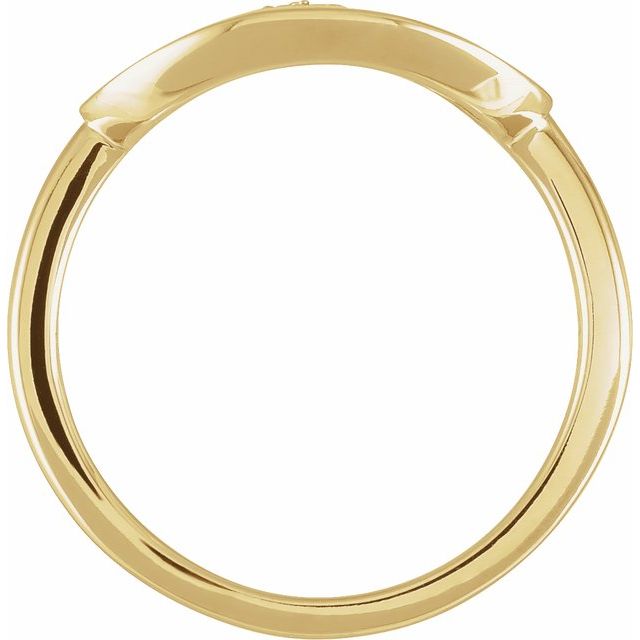 14K Yellow Initial L .05 CTW Diamond Ring