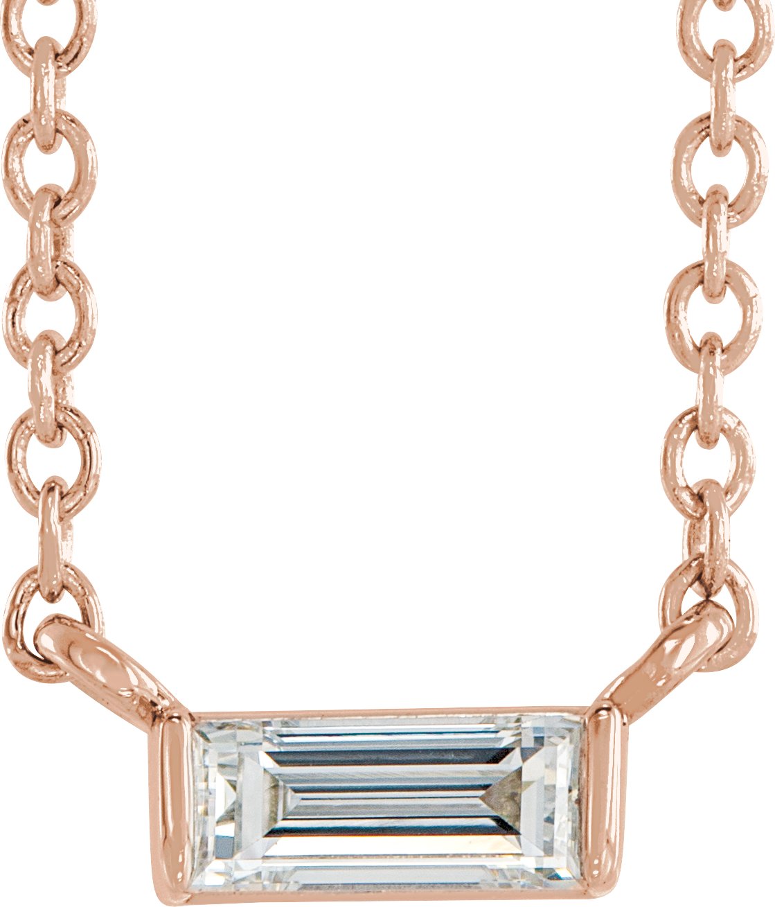 Solitaire Channel-Set Necklace or Center