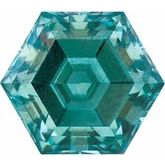 Hexagon Teal Stuller Lab-Grown Moissanite™