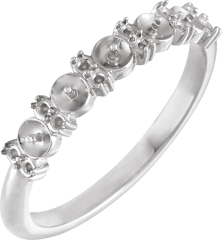 Accented Pearl Anniversary Band