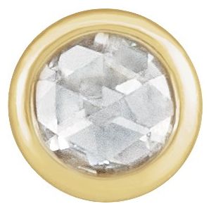 14K Yellow .06 CT Rose-Cut Natural Diamond Bezel-Set Pendant
