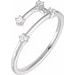 14K White 1/10 CTW Natural Diamond Aries Constellation Ring