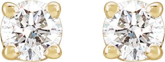 14K Yellow 1/3 CTW Natural Diamond Stud Earrings