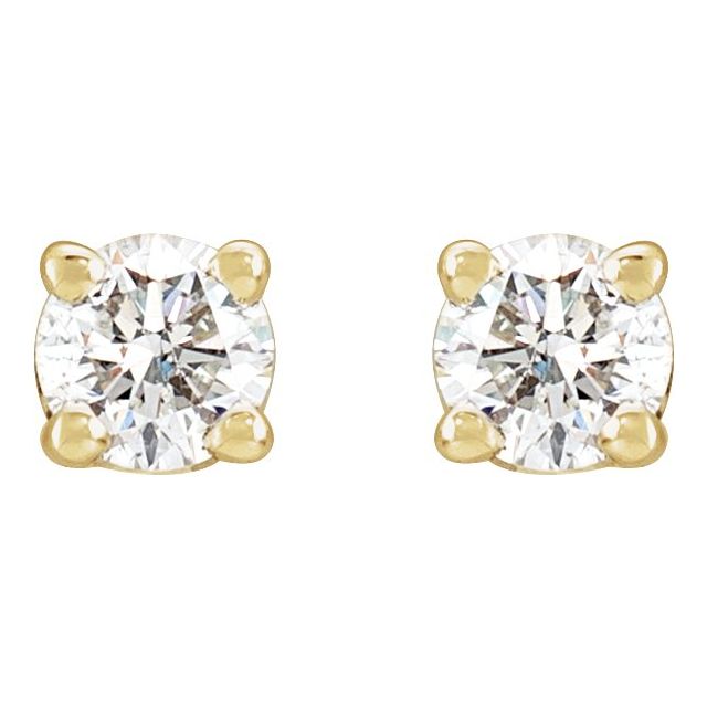 14K Yellow 1/3 CTW Natural Diamond Stud Earrings