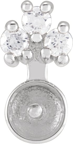 Accented Pearl Earring Setting