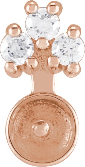 Accented Pearl Earring Setting