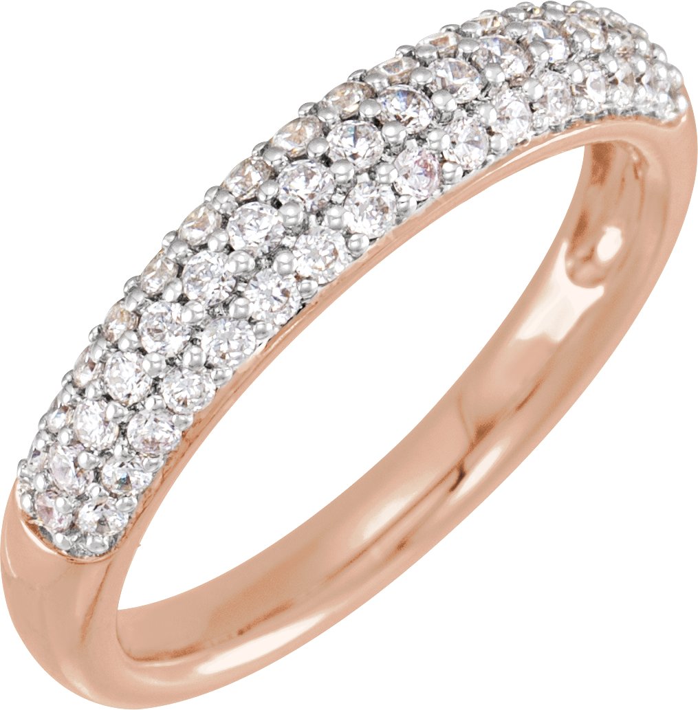 14K Rose 1/2 CTW Lab-Grown Diamond Ring