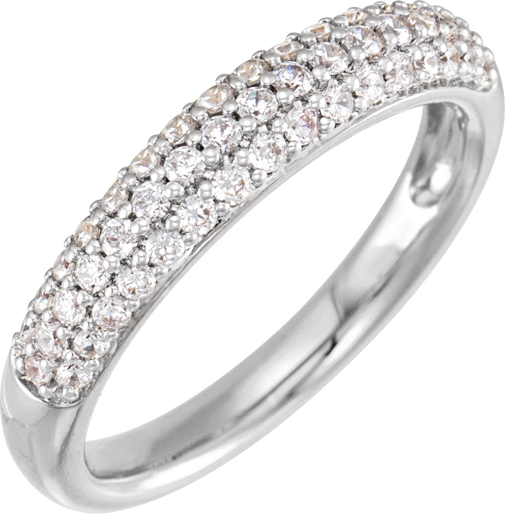 14K White 1/2 CTW Lab-Grown Diamond Ring