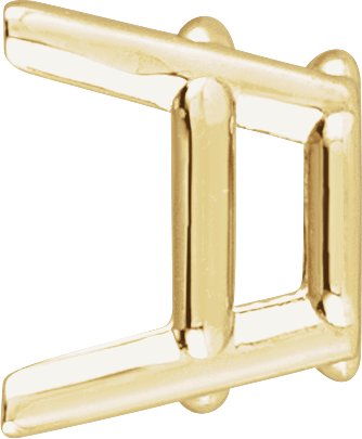 Asscher 4-Prong Earring Setting