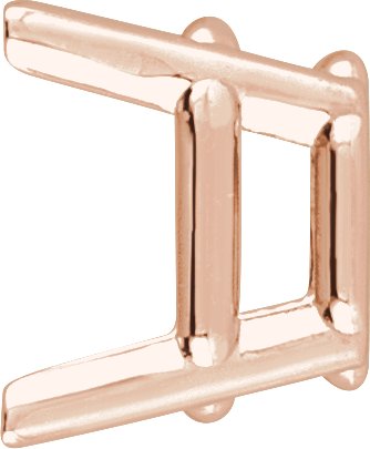 Asscher 4-Prong Earring Setting