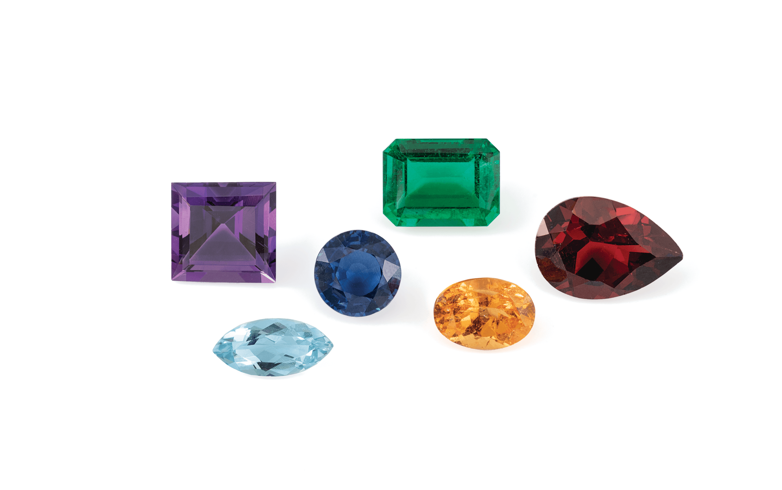 faceted gemstones