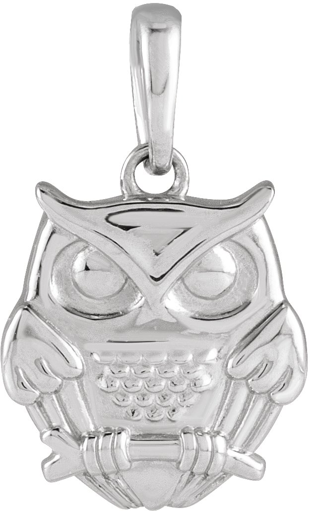 Platinum Owl Pendant