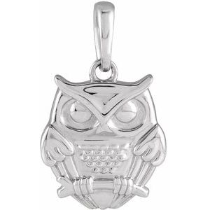 Platinum Owl Pendant