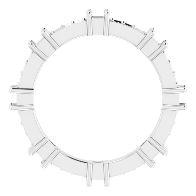 4.5x3 mm Emerald Eternity Band Mounting view 2