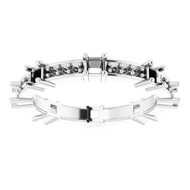 4.5x3 mm Emerald Eternity Band Mounting view 3