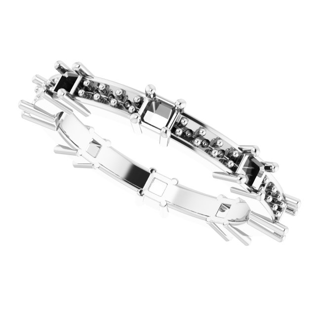 4.5x3 mm Emerald Eternity Band Mounting view 5