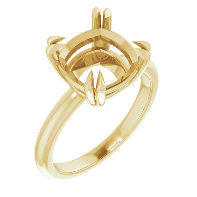 Double Claw-Prong Solitaire Engagement Ring