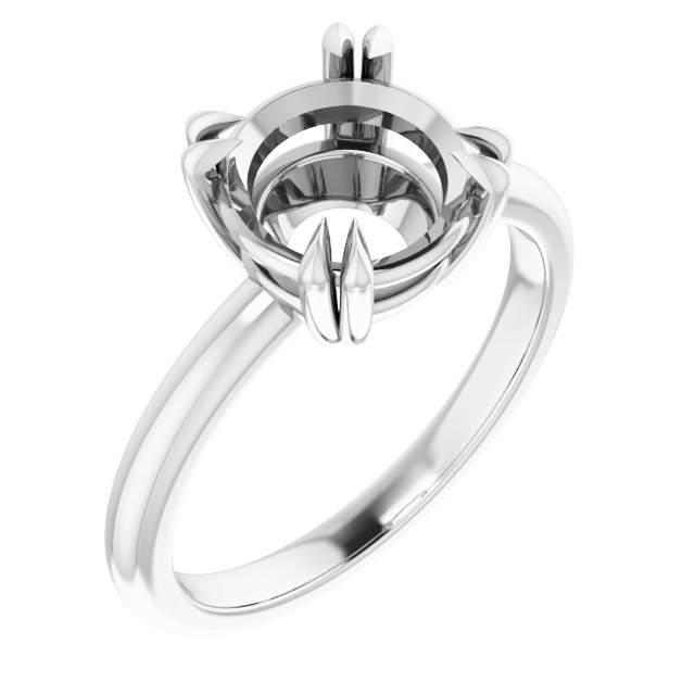 Double Claw-Prong Solitaire Engagement Ring