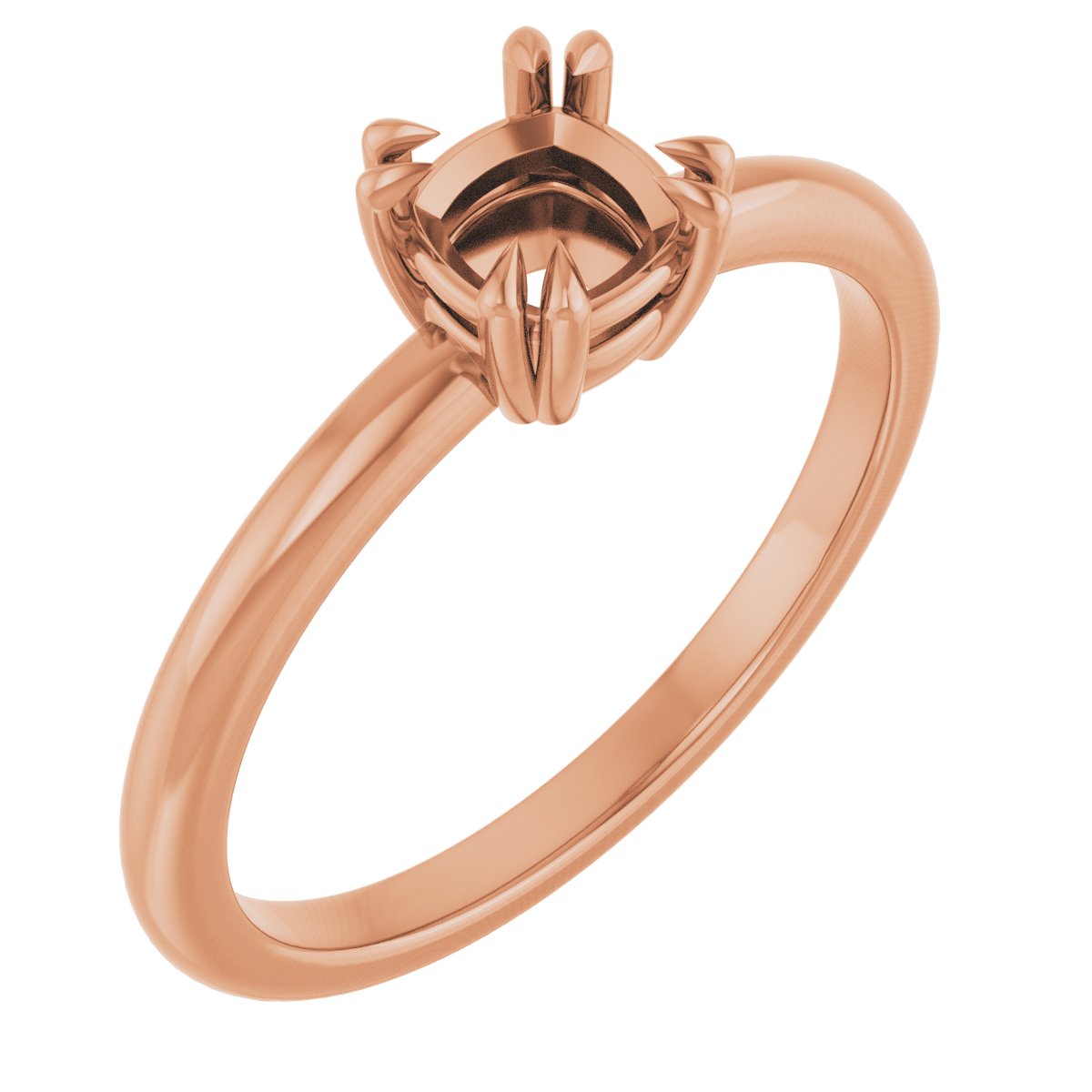 Double Claw-Prong Solitaire Engagement Ring