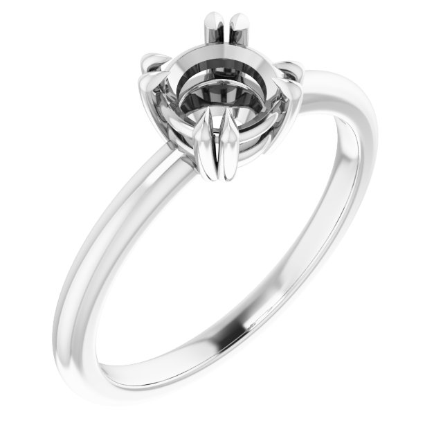 Double Claw-Prong Solitaire Engagement Ring