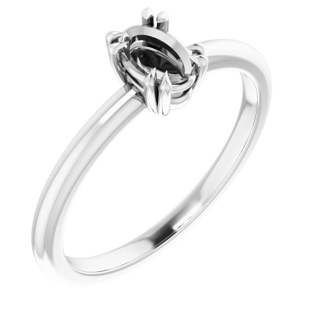 Double Claw-Prong Solitaire Engagement Ring