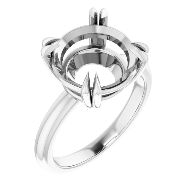 Double Claw-Prong Solitaire Engagement Ring