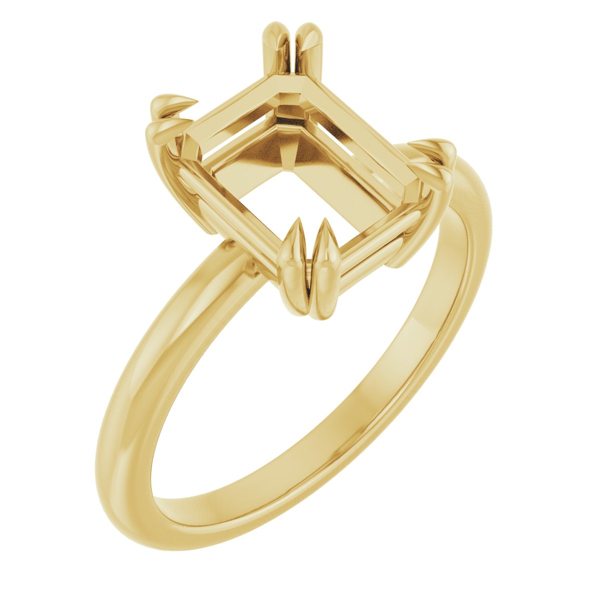 Double Claw-Prong Solitaire Engagement Ring