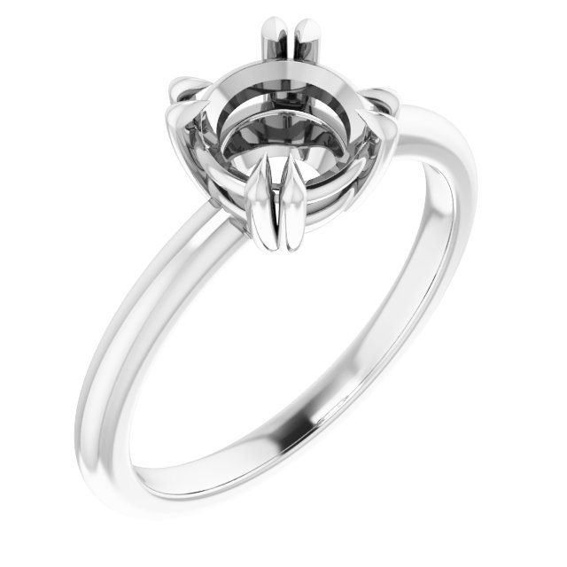 Double Claw-Prong Solitaire Engagement Ring