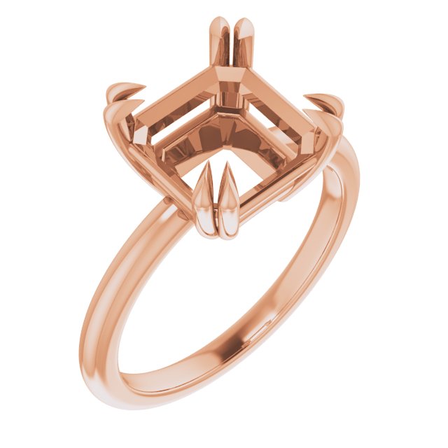 Double Claw-Prong Solitaire Engagement Ring