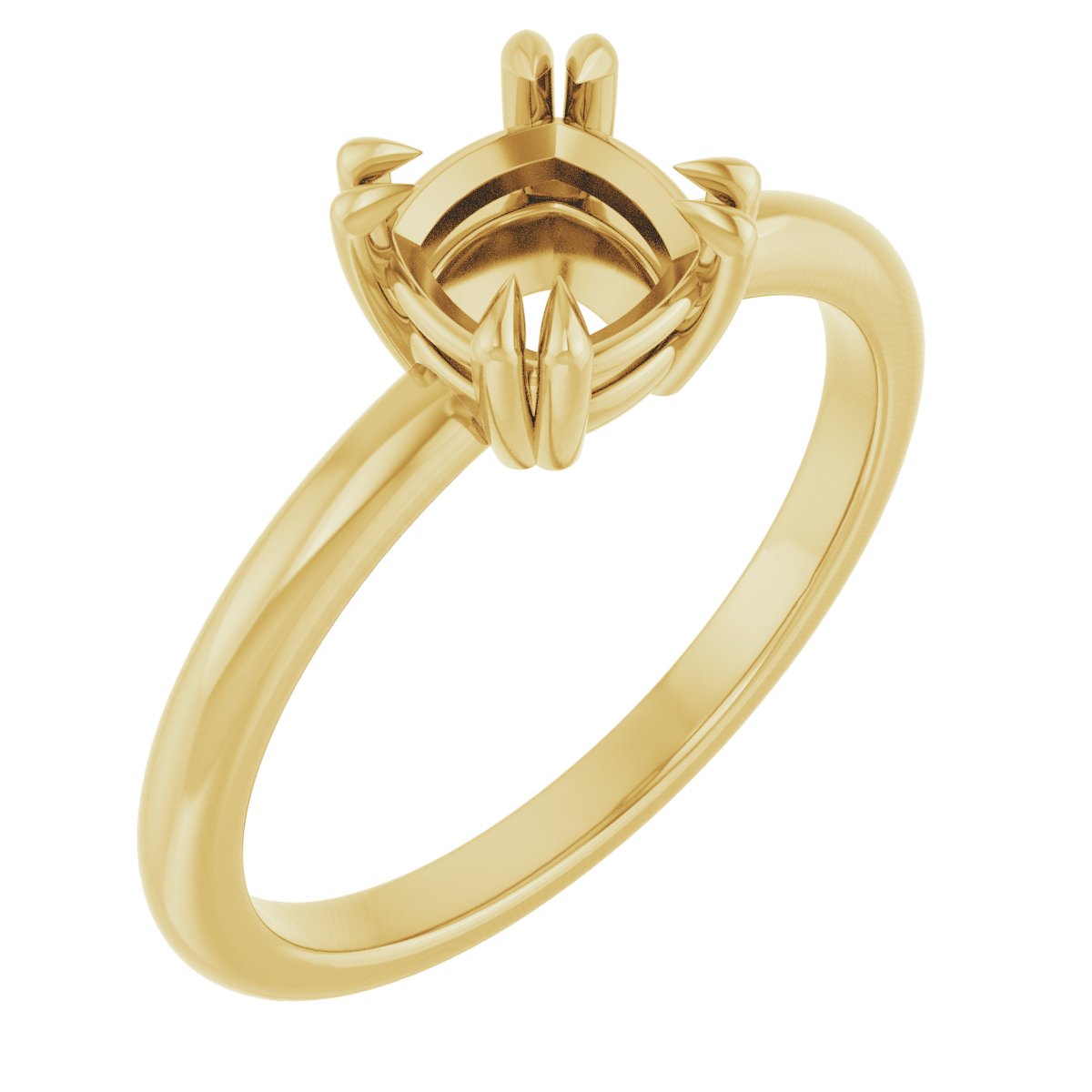 Double Claw-Prong Solitaire Engagement Ring