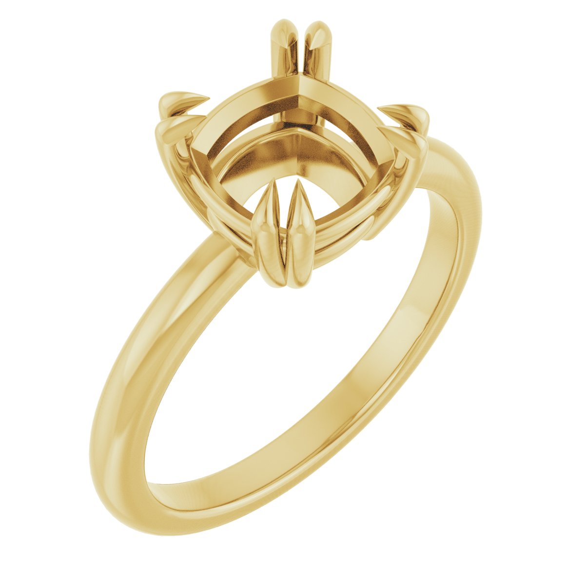 Double Claw-Prong Solitaire Engagement Ring