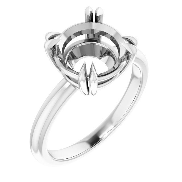 Double Claw-Prong Solitaire Engagement Ring