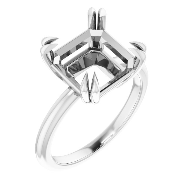 Double Claw-Prong Solitaire Engagement Ring