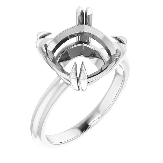 Double Claw-Prong Solitaire Engagement Ring