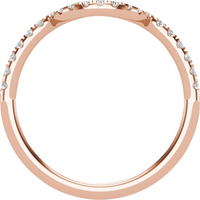 14K Rose 1/4 CTW Natural Diamond Matching Band-2