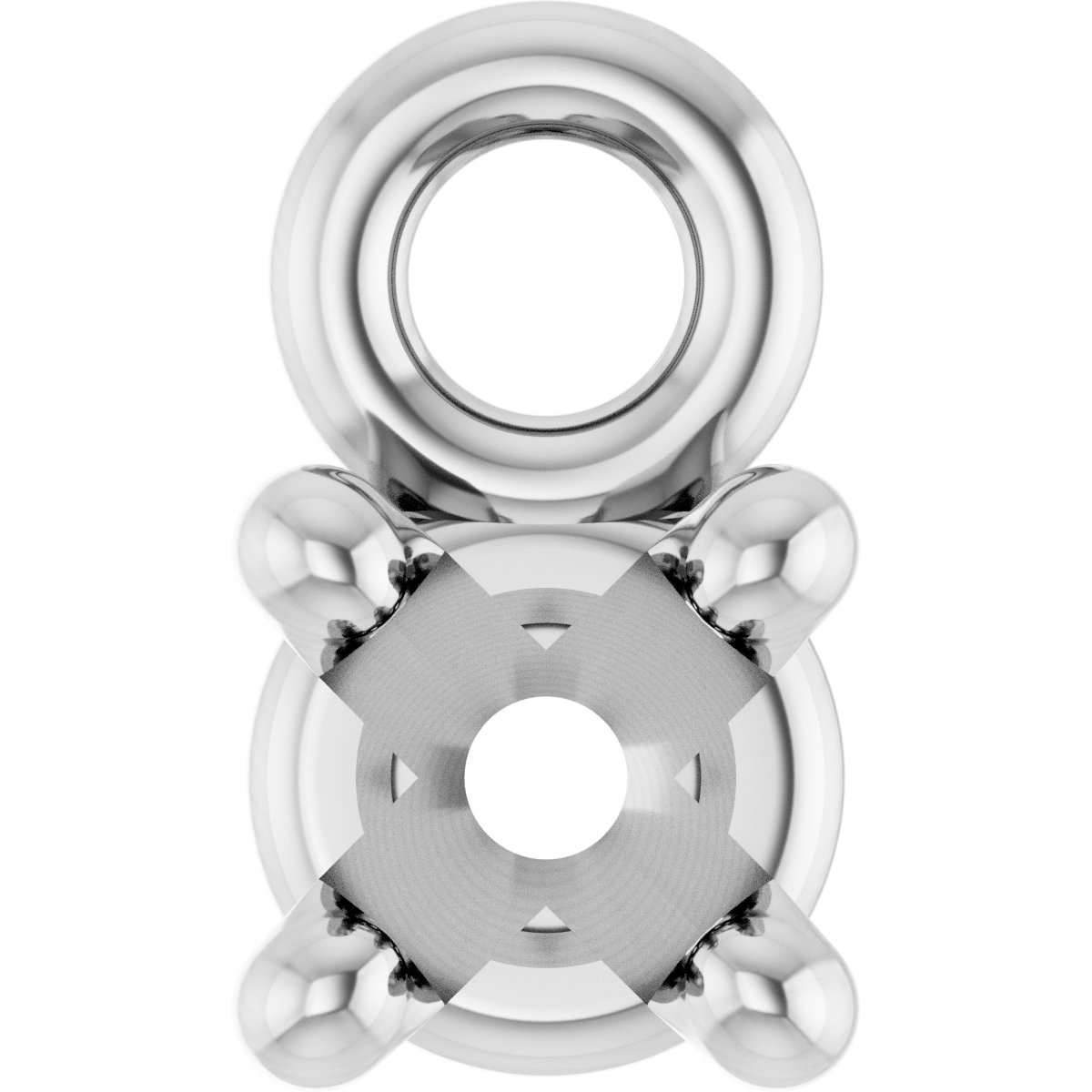 Round 4-Prong Basket Dangle