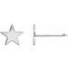 Sterling Silver 6.2 mm Star Friction Post Earring