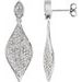14K White 1 1/5 CTW Natural Diamond Earrings