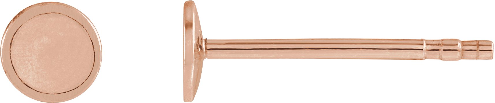 Flat Pad Stud Earring