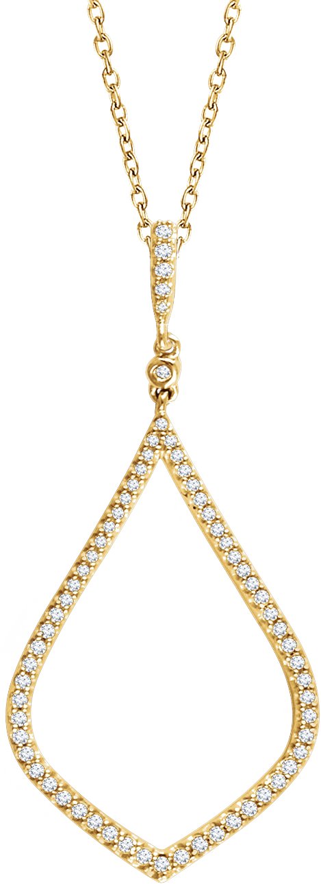 14K Yellow 1/4 CTW Natural Diamond 18 Necklace 